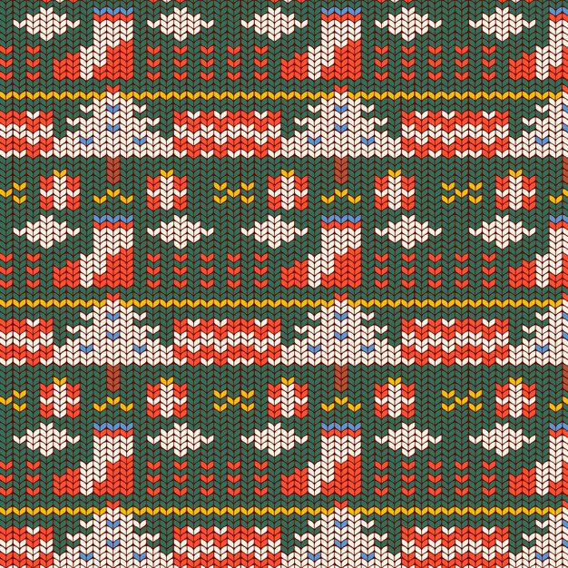 Fondo de suéter feo dibujado a mano para la celebración de la temporada navideña