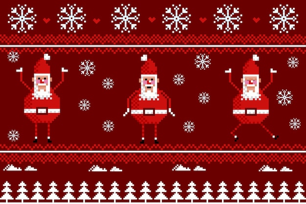 Fondo de suéter de Navidad plano y feo