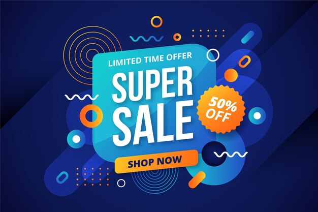 Fondo de super venta degradado