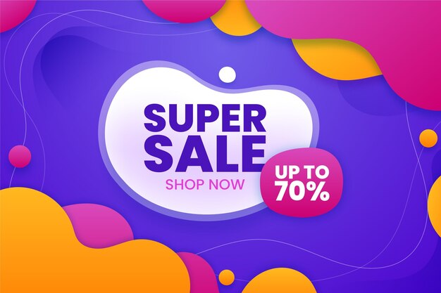 Fondo super venta con oferta.