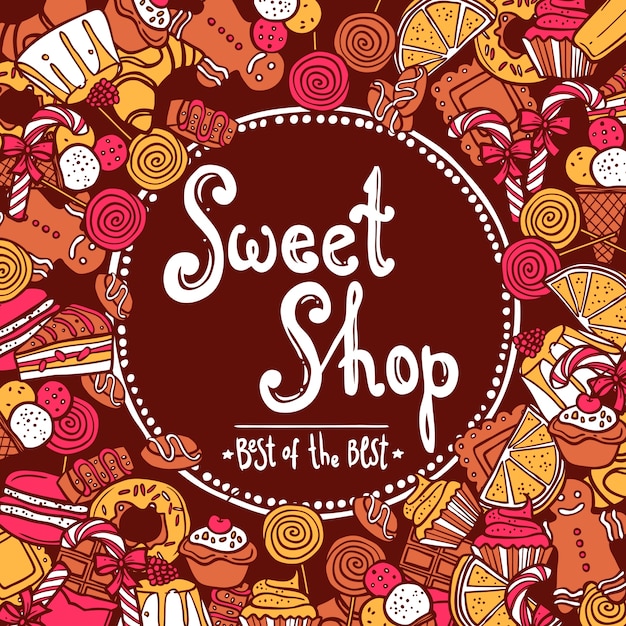 Fondo de sweet shop