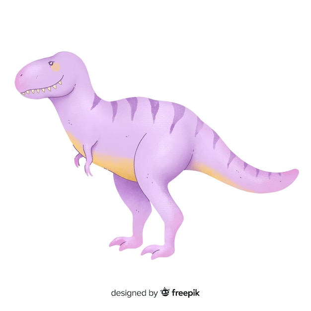 Vector gratuito fondo de t-rex en acuarela