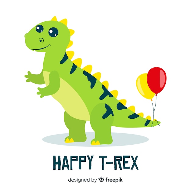 Vector gratuito fondo de t-rex dibujado a mano