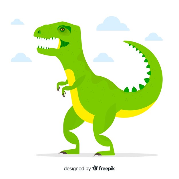 Fondo de t-rex en diseño plano