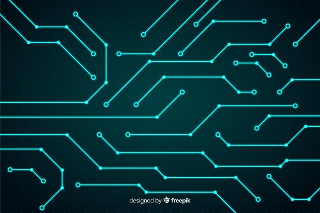 Fondo tabla de circuitos estilo realista