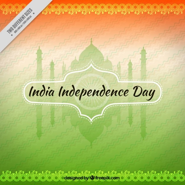 Vector gratuito fondo de taj mahal del día de independencia de india