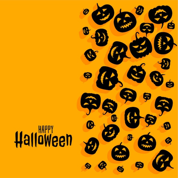 Fondo de tarjeta de calabaza espeluznante aterrador feliz halloween