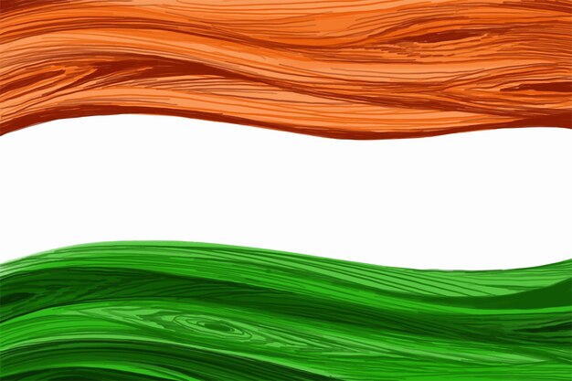 Vector gratuito fondo de tarjeta de celebración del día de la independencia del tema de la bandera tricolor india
