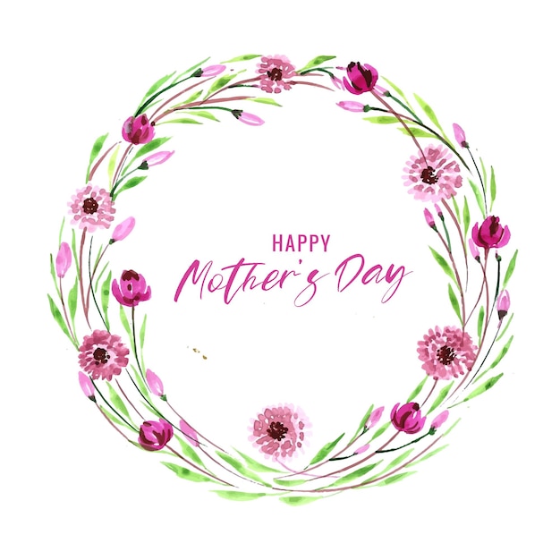 Fondo de tarjeta de celebración del día de la madre de flores decorativas