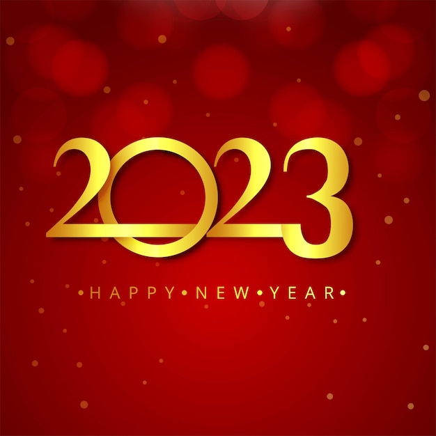 Vector gratuito fondo de tarjeta de celebración de feliz año nuevo 2023