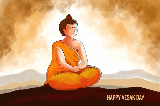 Fondo de tarjeta de celebración feliz día vesak