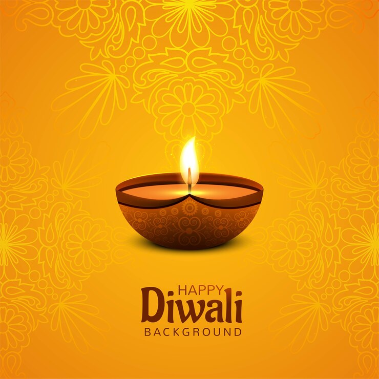 Vector gratuito fondo de tarjeta de celebración de festival de diwali feliz