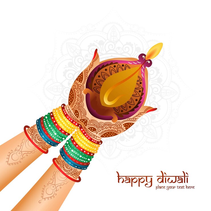 Vector gratuito fondo de tarjeta de celebración del festival feliz diwali
