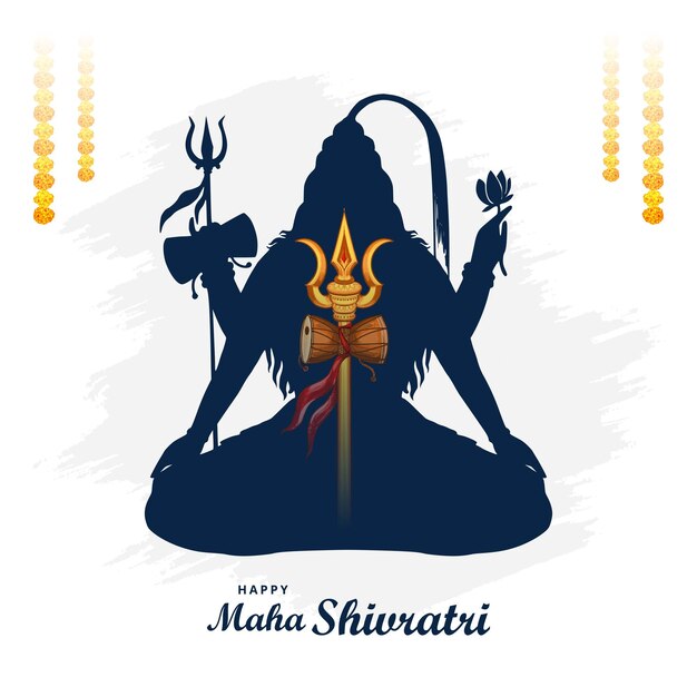 Fondo de la tarjeta de celebración del festival hindú Maha Shivratri