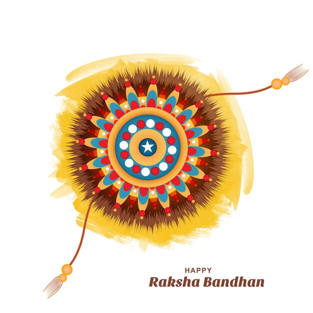 Fondo de tarjeta de celebración de festival indio feliz raksha bandhan