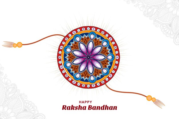 El fondo de la tarjeta de celebración de Happy raksha bandhan