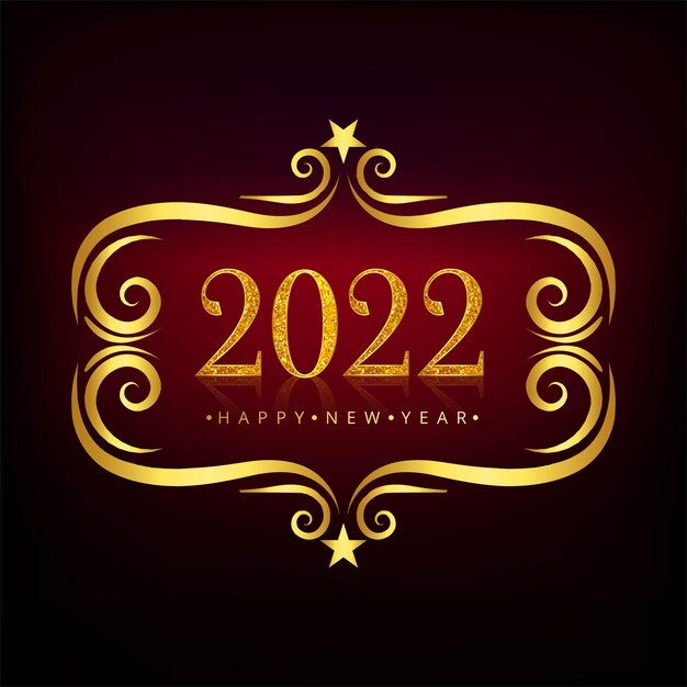 Fondo de tarjeta de felicitación de feliz año nuevo 2022