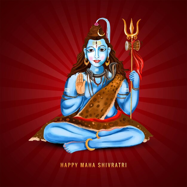 Fondo de la tarjeta de felicitación del festival Maha shivratri