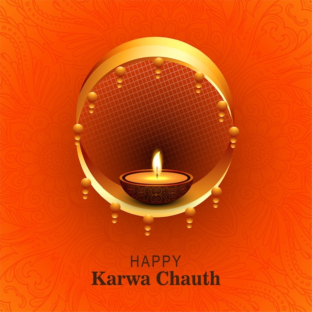 Fondo de tarjeta feliz festival Karwa Chauth