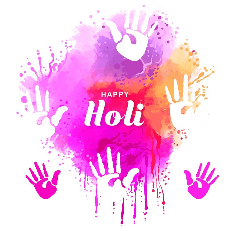 Vector gratuito fondo de tarjeta feliz holi de celebración de festival de colores