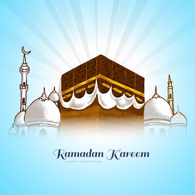 Fondo de tarjeta de festival de ramadan kareem de felices fiestas