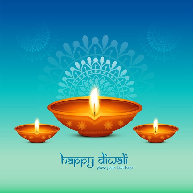 Vector gratuito fondo de tarjeta de festival religioso feliz diwali