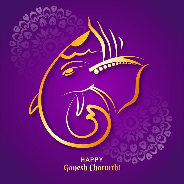 Fondo de tarjeta de festival de utavganesh chaturthi