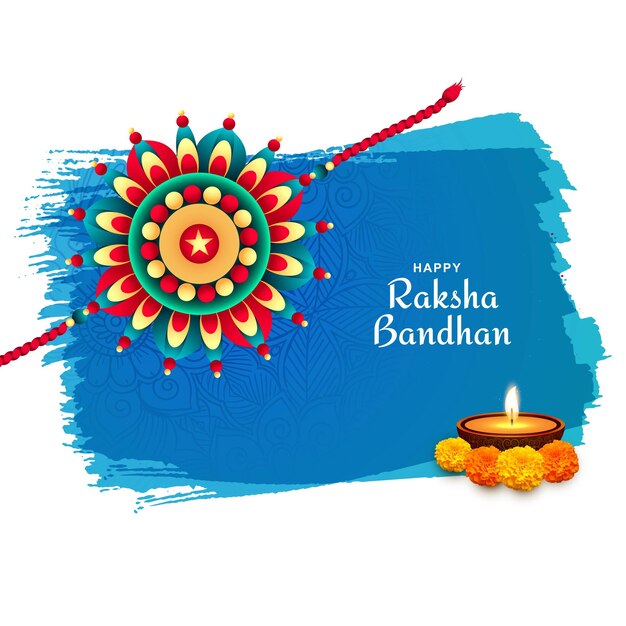 Fondo de tarjeta de raksha bandhan del festival religioso indio