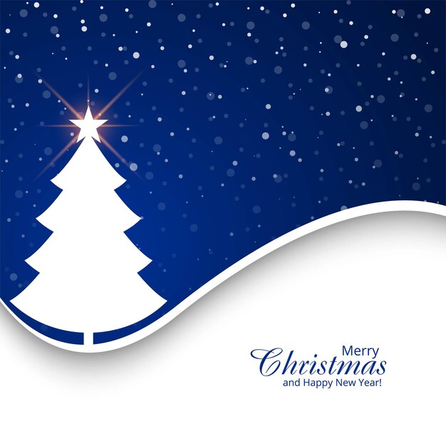 Fondo de tarjeta de vacaciones de árbol de Navidad feliz