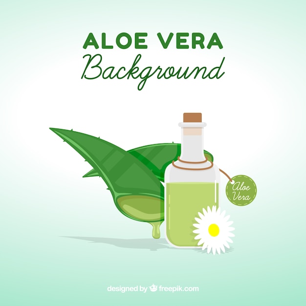 Vector gratuito fondo de tarro con aloe vera