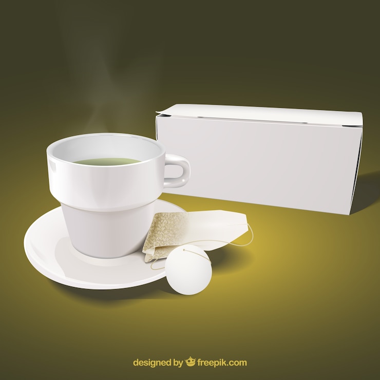Vector gratuito fondo de taza realista con infusión