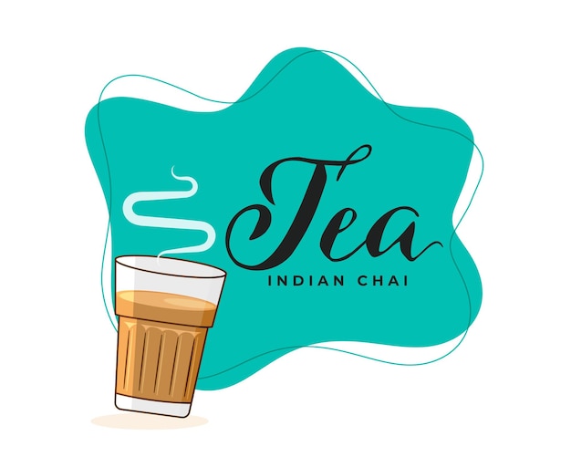 fondo de taza de té o chai indio para impresión de pared de negocios