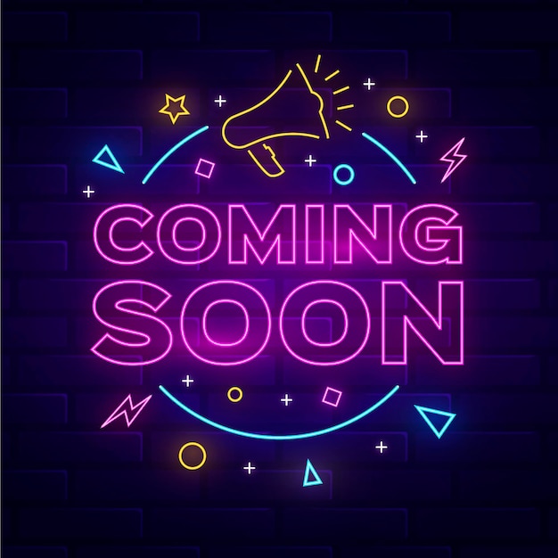 Fondo de teaser de neón creativo