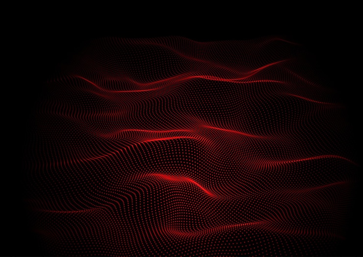 Vector gratuito fondo techno abstracto con diseño de partículas que fluyen