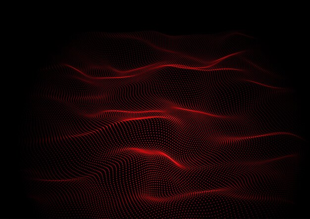 Fondo techno abstracto con diseño de partículas que fluyen