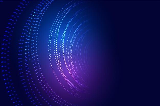 fondo techno de partículas brillantes inspirado en la ciencia ficción con diseño de puntos de embudo digital