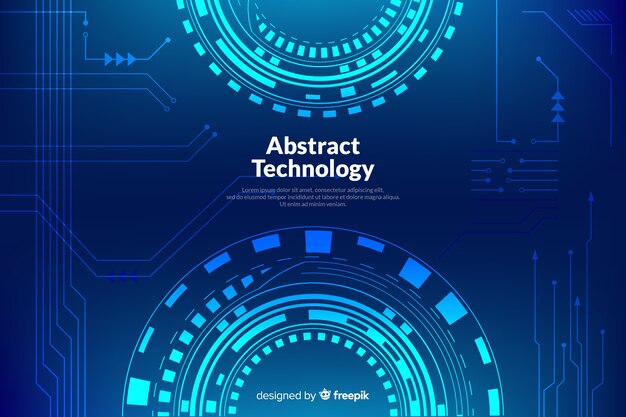 Fondo de tecnología abstracta en estilo hud