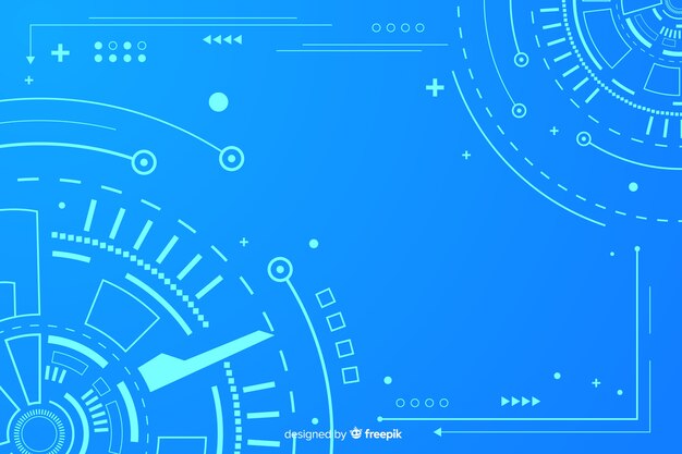 Fondo de tecnología abstracta con hud