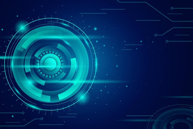 Fondo de tecnología azul degradado