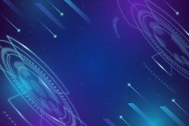 Fondo de tecnología azul degradado