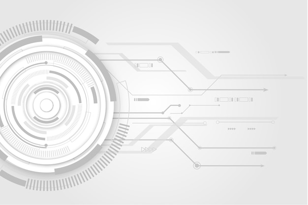 Vector gratuito fondo de tecnología blanca