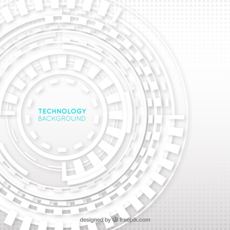 Vector gratuito fondo de tecnología blanco