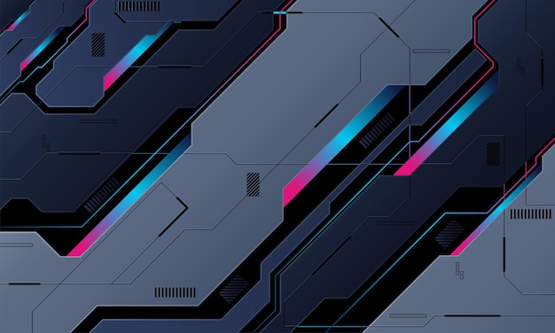 Fondo de tecnología del ciberespacio virtual Tecnología Cyber hud Interfaz futurista