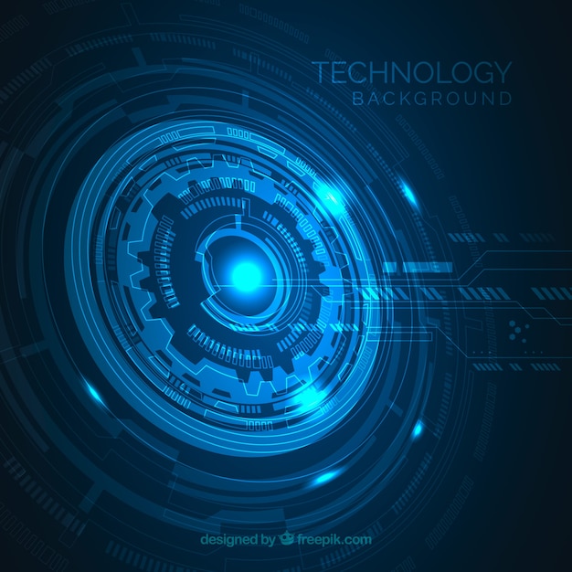 Fondo de tecnología con color azul