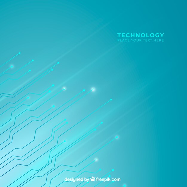 Fondo de tecnología en color azul