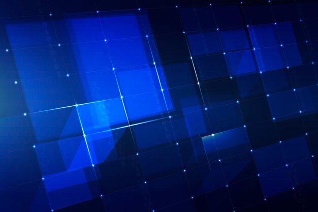 Fondo de tecnología de cuadrícula digital en tono azul
