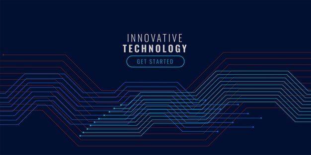 Fondo de tecnología con diagrama de líneas de circuito