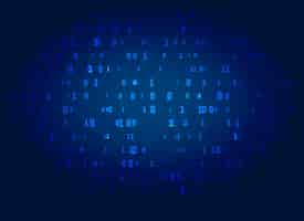 Vector gratuito fondo de tecnología digital azul con números binarios