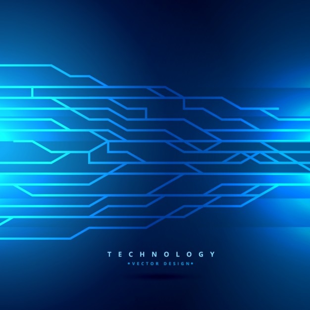 Fondo de tecnología digital azul