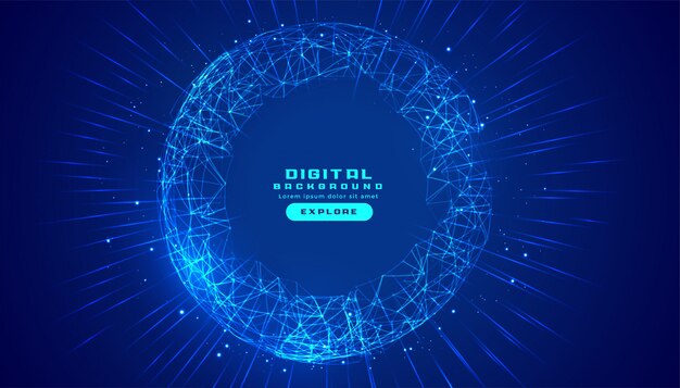 Fondo de tecnología digital de conexiones con malla de líneas